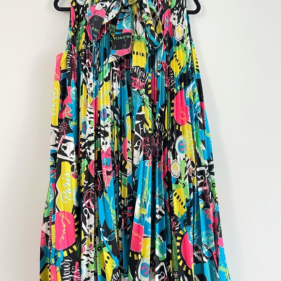 BALENCIAGAParis City Light Pleated Satin Dress NWT - Picture 3 of 15